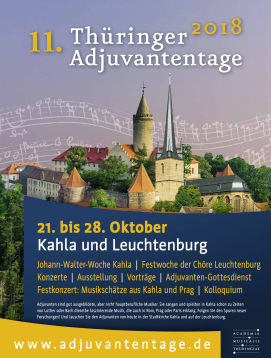 11. Thüringer Adjuvantentage 2018